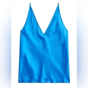 Blue 100% Silk Top